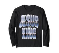 Jesus is King Christian Retro Gradient Esthétique Manche Longue