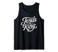 Jesus is King Christian Script Faith Typographie Débardeur