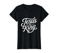Jesus is King Christian Script Faith Typographie T-Shirt Graphique avec Valeur