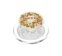 Jesus is King Couronne de Marguerites rétro Motif chrétien PopSockets PopGrip pour MagSafe