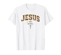 Jesus is King Croix de Foi chrétienne Florale T-Shirt