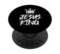 Jesus is King Inspiration Christian Hope Design PopSockets PopGrip Adhésif