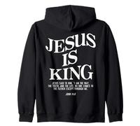 Jesus is King Jesus John 14:6 Costume chrétien (au Dos) Sweat à Capuche