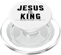 Jesus is King Revelation 17:14 Écriture de Foi chrétienne PopSockets PopGrip pour MagSafe