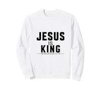 Jesus is King Revelation 17:14 Écriture de Foi chrétienne Sweatshirt