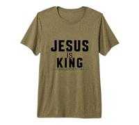 Jesus is King Revelation 17:14 Écriture de Foi chrétienne T-Shirt Haut de Gamme