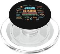 Jesus is King Revelation 19:16 - Philippiens 2:9-11 Bible PopSockets PopGrip pour MagSafe