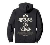 Jesus is King Verse biblique Jean 14:6 Enfants Religieux chrétiens Sweat à Capuche