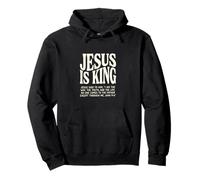 Jesus is King Verse Religieux Citation de la Bible Foi Sweat à Capuche