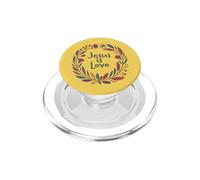 Jesus is Love Chrétien Contemporain Amusant avec Couronne PopSockets PopGrip pour MagSafe