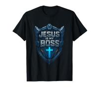 Jesus is My Boss Christian Shield Super-héros T-Shirt
