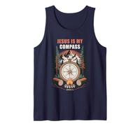 Jesus is My Compass - Proverbs 3:6 Christian Faith Camping Débardeur