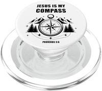 Jesus is My Compass - Proverbs 3:6 Christian Faith Camping PopSockets PopGrip pour MagSafe