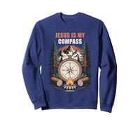 Jesus is My Compass - Proverbs 3:6 Christian Faith Camping Sweatshirt