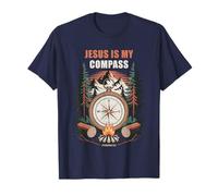 Jesus is My Compass - Proverbs 3:6 Christian Faith Camping T-Shirt