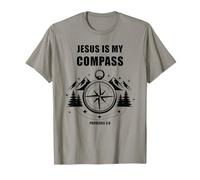 Jesus is My Compass - Proverbs 3:6 Christian Faith Camping T-Shirt