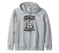 Jesus is My Copilot We're Cruising for Cats Biblique Sweat à Capuche