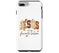 Jesus is My Favorite Season Fall Christian Leopard Plaid Coque pour iPhone 7 Plus/8 Plus