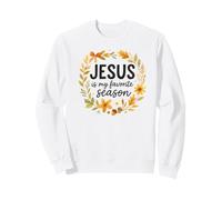 Jesus is My Favorite Season Fall Wreath Watercolor Sweatshirt