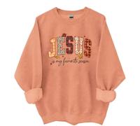 Jesus Is My Favorite Season Sweatshirt, Jesus is My Favorite Season Fall Autumn Christian Hoodie, Hami Orange, M