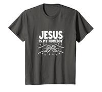 Jesus is My Homeboy Christian Men Faith Fist Bump T-Shirt, Enfant, Asphalte, 2 Ans