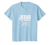 Jesus is My Homeboy Christian Men Faith Fist Bump T-Shirt, Enfant, Bleu Céleste, 2 Ans