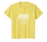 Jesus is My Homeboy Christian Men Faith Fist Bump T-Shirt, Enfant, Citron, 2 Ans