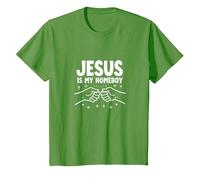 Jesus is My Homeboy Christian Men Faith Fist Bump T-Shirt, Enfant, Herbe, 2 Ans