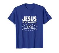 Jesus is My Homeboy Christian Men Faith Fist Bump T-Shirt, Homme, Bleu Royal, XXL