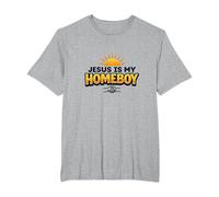 Jesus is My Homeboy Graphique chrétien inspirant, Jésus T-Shirt, Homme Grandes Tailles, Gris Chiné, 4X Tall