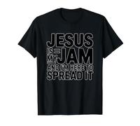 Jesus is My Jam and I'm Here to Spread It T-Shirt Graphique avec Valeur, Homme, Noir, S