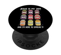 Jesus is My Jam Christianisme Faith God Bible Christ PopSockets PopGrip Adhésif