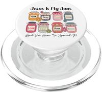 Jesus is My Jam Faith Pray Blessed Hope Love Christian Citation PopSockets PopGrip pour MagSafe