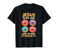 Jesus is My Jam T-Shirt Chrétien Donut Foi T-Shirt