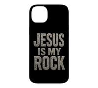 Jesus is My Rock - Christian Faith Gospel Inspiration Coque pour iPhone 14 Plus
