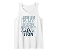 Jesus is My Rock & My Salvation - Psalm 62:6 Faith Verse Débardeur