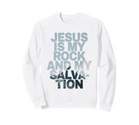 Jesus is My Rock & My Salvation - Psalm 62:6 Faith Verse Sweatshirt
