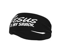 Jesus is My Savior Bandeaux Anti-Transpiration Unisexe Extensible pour la Course, Le Yoga, la Gym
