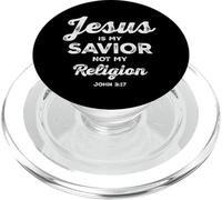 Jesus is My Savior Not My Religion Christ - Back Design PopSockets PopGrip pour MagSafe