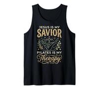 Jesus is My Savior Pilates is My Therapy Débardeur