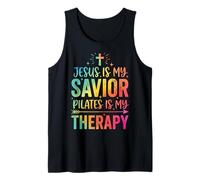 Jesus is My Savior Pilates is My Therapy Débardeur