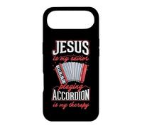 Jesus is My Savior Playing Accordéon is My Therapy Coque pour iPhone Air