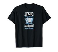 Jesus is My Savior Playing Accordéon is My Therapy T-Shirt