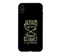 Jesus is My Savior Playing Clarinette is My Therapy Coque pour iPhone XS Max