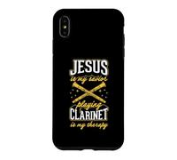 Jesus is My Savior Playing Clarinette is My Therapy Coque pour iPhone XS Max