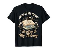 Jesus is My Savior Reading is My Therapy T-Shirt
