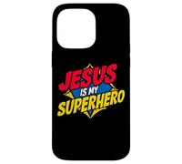 Jesus is My Superhero Christian God Religieux Comics Kids Boy Coque pour iPhone 14 Pro Max