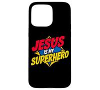 Jesus is My Superhero Christian God Religieux Comics Kids Boy Coque pour iPhone 15 Pro Max