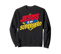 Jesus is My Superhero Christian God Religieux Comics Kids Boy Sweatshirt