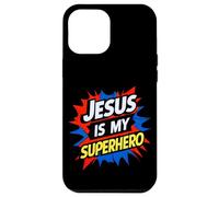 Jesus is My Superhero Christian God Religious Comic Kids Boy Coque pour iPhone 12 Pro Max